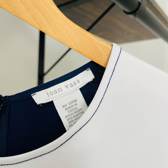 SALE! Joan Vass Colorblock Dress + Green Pocket~Size L/2 - Picture 4 of 5